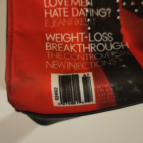 Y2k ELLE Magazine Print Purse Shoulder Bag 2003 - Picture 7 of 12